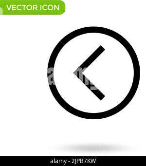 Pfeil-Seite-Symbol. Minimal und kreativ-Symbol isoliert auf weißem Hintergrund. vektor-Illustration Symbol markieren. Stock Vektor