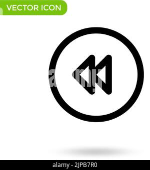 Pfeil-Seite-Symbol. Minimal und kreativ-Symbol isoliert auf weißem Hintergrund. vektor-Illustration Symbol markieren. Stock Vektor