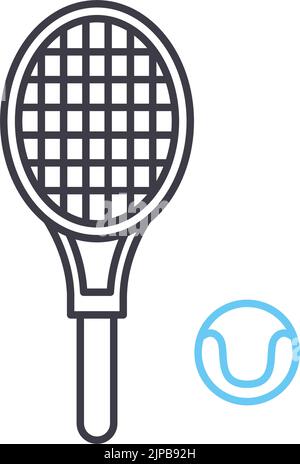 Symbol für die Schlägerlinie, Umrisssymbol, Vektordarstellung, Konzeptschild Stock Vektor