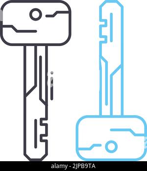Liniensymbol für symmetrische Tasten, Umrisssymbol, Vektordarstellung, Konzeptzeichen Stock Vektor