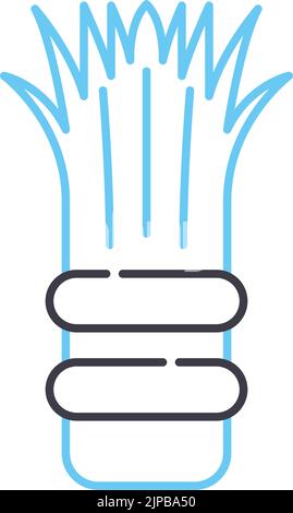 Heuliniensymbol, Umrisssymbol, Vektorgrafik, Konzeptschild Stock Vektor