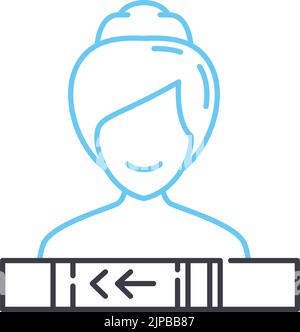 Symbol für Schwangerschaftstest, Umrisssymbol, Vektordarstellung, Konzeptzeichen Stock Vektor