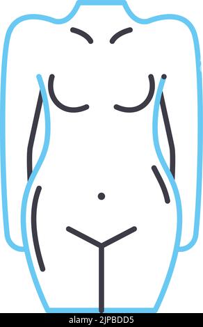 Proportionalliniensymbol, Umrisssymbol, Vektordarstellung, Konzeptzeichen Stock Vektor