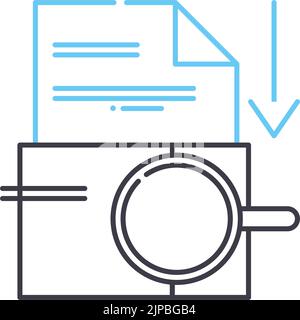 Repository-Liniensymbol, Umrisssymbol, Vektordarstellung, Konzeptzeichen Stock Vektor