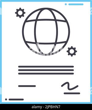 Liniensymbol für Pandemievorschriften, Umrisssymbol, Vektordarstellung, Konzeptzeichen Stock Vektor