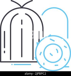 Heuliniensymbol, Umrisssymbol, Vektorgrafik, Konzeptschild Stock Vektor