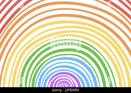 Handgezeichnetes Regenbogen Hintergrund Design Vektor Illustration. Stock Vektor
