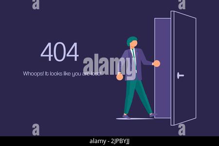404 Fehler nicht gefunden Webseite. Layout 404 isoliert für Firmenwebsite Stockfoto