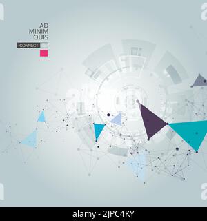 Moderne Illustration für Dekorationsdesign. Hintergrund der Netzwerkverbindung. Abstrakte Vektordarstellung Stock Vektor