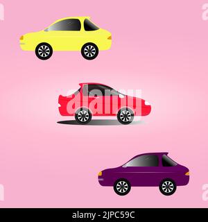 Sportwagen schnelle Geschwindigkeit Fahrzeug Transport Rallye Limousine Automotive Leistung Grafik Design Vektor Illustration Stock Vektor