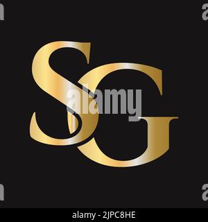 Anfangsbuchstabe SG, GS-Logo-Design-Vektor-Vorlage. Monogram SG-Logo Luxus-Symbol Stock Vektor