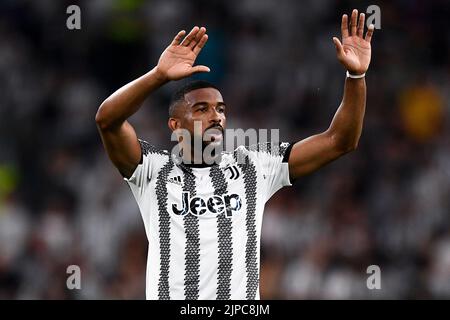 Turin, Italien. 15. August 2022. Während der Serie A Fußballspiel zwischen Juventus FC und US Sassuolo. Kredit: Nicolò Campo/Alamy Live Nachrichten Stockfoto