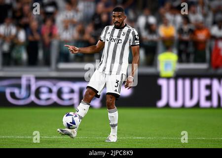 Turin, Italien. 15. August 2022. Während der Serie A Fußballspiel zwischen Juventus FC und US Sassuolo. Kredit: Nicolò Campo/Alamy Live Nachrichten Stockfoto