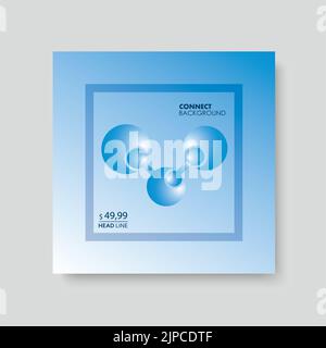 Moleküle auf dem Banner. Vektordesign-Vorlage. Wissenschaftliches Forschungskonzept Stock Vektor