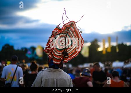 Atmosphäre fotografiert während der 40. WOMAD (World of Music Arts and Dance) im Charrlton Park, Malmesbury am Sonntag, 31. Juli 2022 statt. Bild von Julie Edwards. Stockfoto