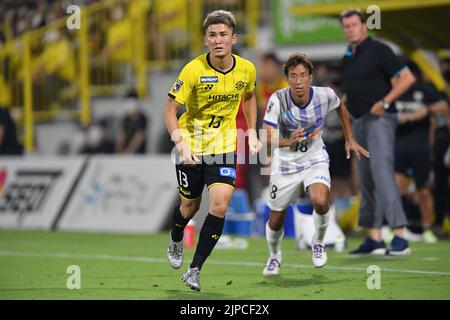 Kashiwa, Chiba, Japan. 14. August 2022. Kengo Kitazume von Kashiwa Reysol während des Liga-Spiels 2022 J1 zwischen Kashiwa Reysol und Sanfrecce Hiroshima im Sankyo Frontier Kashiwa Stadium Hitachidai in Kashiwa, Chiba, Japan, 14. August 2022. Quelle: AFLO/Alamy Live News Stockfoto