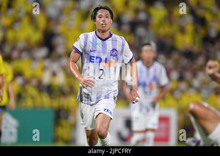 Kashiwa, Chiba, Japan. 14. August 2022. Yuki Nogami von Sanfrecce Hiroshima beim Ligaspiel 2022 J1 zwischen Kashiwa Reysol und Sanfrecce Hiroshima im Sankyo Frontier Kashiwa Stadium Hitachidai in Kashiwa, Chiba, Japan, 14. August 2022. Quelle: AFLO/Alamy Live News Stockfoto