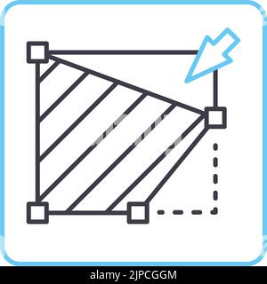 Liniensymbol für die Objektbearbeitung, Umrisssymbol, Vektordarstellung, Konzeptzeichen Stock Vektor