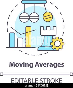 Symbol „Moving Averages“ Stock Vektor