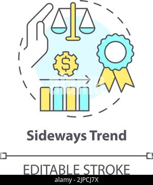 Symbol für seitliches Trendkonzept Stock Vektor