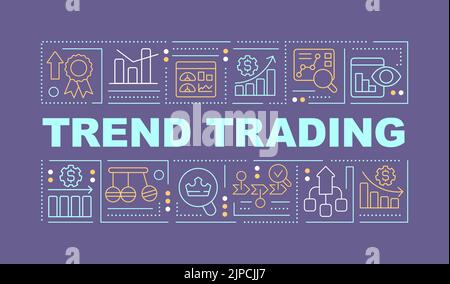 Trend Trading Word Concepts Purple Banner Stock Vektor