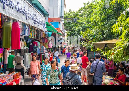 Wenige Schritte von den Straßen von Mandalay Myanmar, ehemals Burma Stockfoto