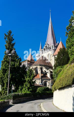 Kathedrale von Lausanne Stockfoto