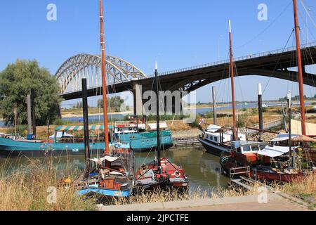 Fluss waal in der Nähe von nijmegen Stockfoto