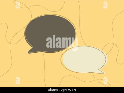 Ovale Gedankenblasen, Die Chat- Und Social Networking-Medien Repräsentieren. Stockfoto