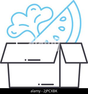 Fresh Produce Linie Symbol, Umriss Symbol, Vektor-Illustration, Konzept Zeichen Stock Vektor