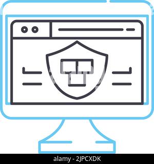 Symbol für Sicherheitslinie, Umrisssymbol, Vektordarstellung, Konzeptschild Stock Vektor