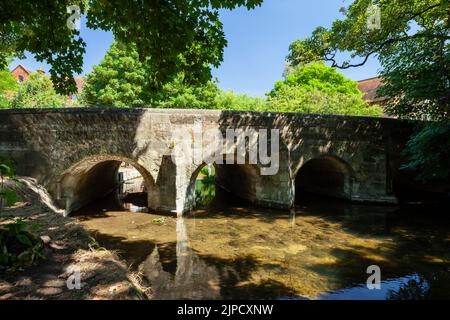 Crane Bridge über den Fluss Avon in Salisbury, Wiltshire, England. Stockfoto