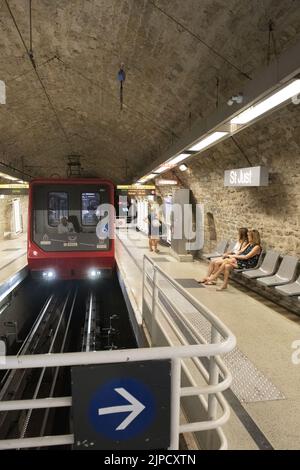 Lyon, Traboule, Métro, Fleuve, Funiculaire, Zusammenfluss Stockfoto