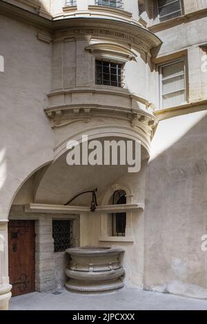 Lyon, Traboule, Métro, Fleuve, Funiculaire, Zusammenfluss Stockfoto