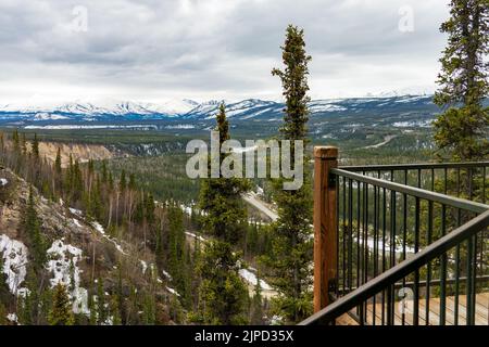 Der Denali Canyon von der Grande Dernali Lodge in Denali, Alaska Stockfoto