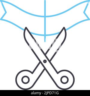Eröffnungszeremonie Linie Symbol, Umriss Symbol, Vektor-Illustration, Konzept Zeichen Stock Vektor