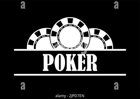 Poker Chip Queen SVG, Texas Holdem, Clubs, die Karten spielen, Glücksspiel, Casino-Wetten Stock Vektor