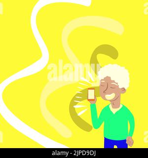 Geschäftsleute, Die Auf Mobiltelefonen Sprechen Und Wichtige Ideen Präsentieren. Stock Vektor