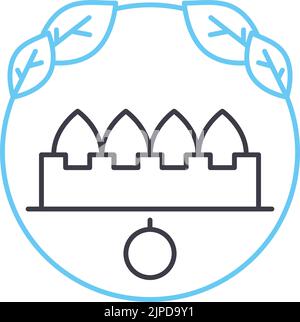 Symbol für die Erdgasleitung, Umrisssymbol, Vektordarstellung, Konzeptzeichen Stock Vektor