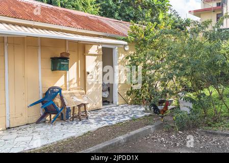 Guadeloupe, die Inseln von Saintes, typische Häuser im Dorf Stockfoto