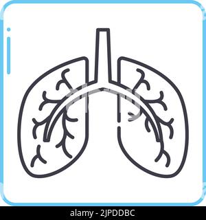 Symbol für die Fluorographie-Linie, Umrisssymbol, Vektordarstellung, Konzeptzeichen Stock Vektor