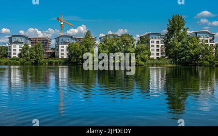 see, schwerin, Wohngebäude, Seen, schwerins, Wohngebäude Stockfoto