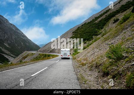 Berge, Straße, Wohnmobil, Berg, Straßen, Straße, Straßen, Wohnmobile Stockfoto