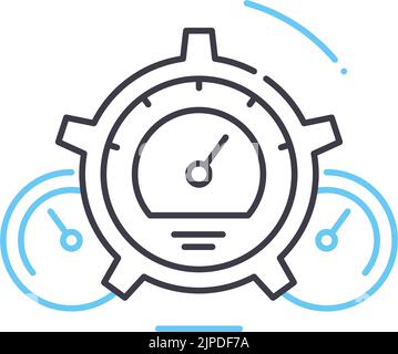 Symbol der Leistungslinie, Umrisssymbol, Vektordarstellung, Konzeptschild Stock Vektor