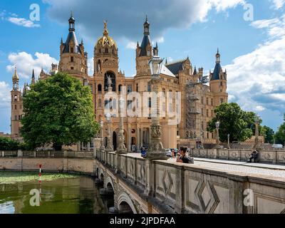 Schloss schwerin, Schlösser schwerin Stockfoto