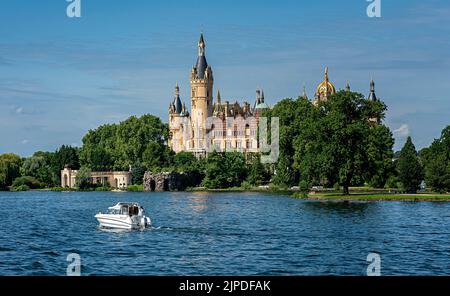 schweriner See, schweriner Schloss, schweriner See, schweriner Schlösser Stockfoto