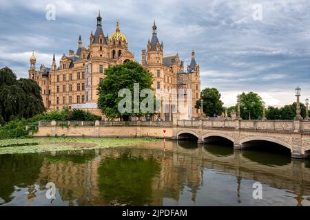 Schloss schwerin, Schlösser schwerin Stockfoto