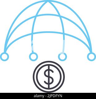 Trapliniensymbol, Umrisssymbol, Vektordarstellung, Konzeptzeichen Stock Vektor
