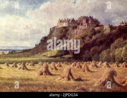 Stirling Castle aus dem King's Knot, gemalt von Sutton Palmer aus dem Buch „Bonnie Scotland“, beschrieben von A. R. Hope Moncrieff, herausgegeben von A & C Black, London. 1912 Stockfoto