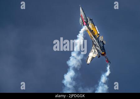 F-16AM des belgischen Air Component F16 Demo Teams Stockfoto